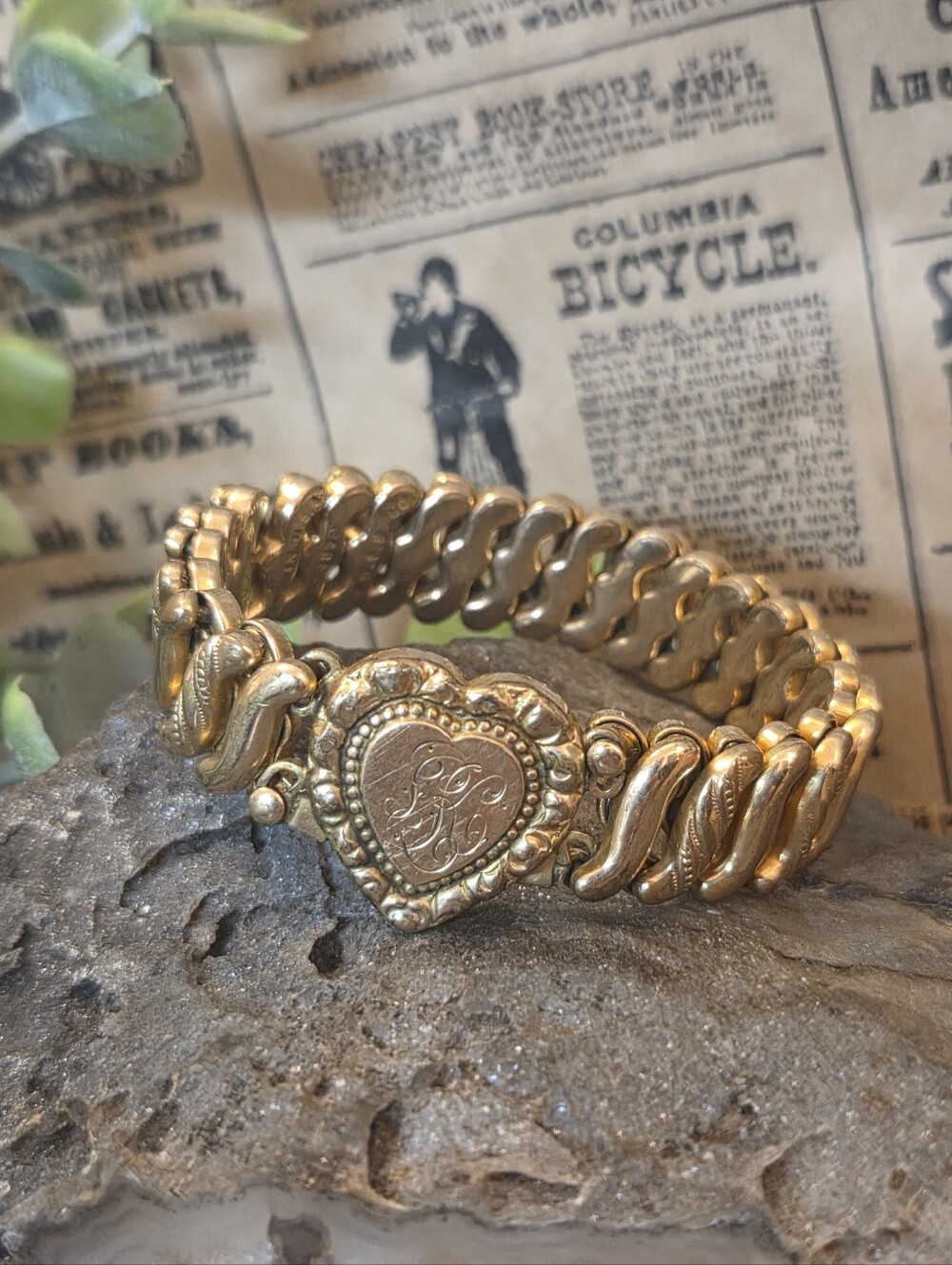 Antique 1940's Sweet Heart Bracelet With Engraving